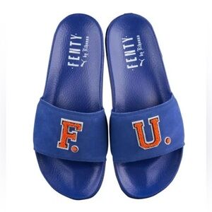 Puma x Rihanna Leadcat Fenty FU Sandal Slide - Clematis Blue - Size 8 - EUC
